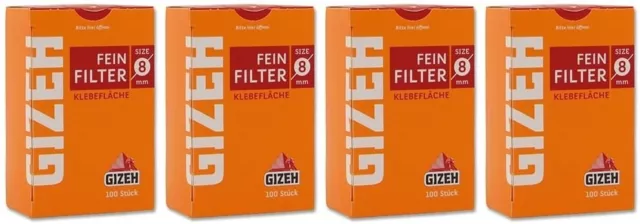 Gizeh Fein Filter 8mm 5-20 100er Box Drehfilter Eindrehfilter Zigarettenfilter