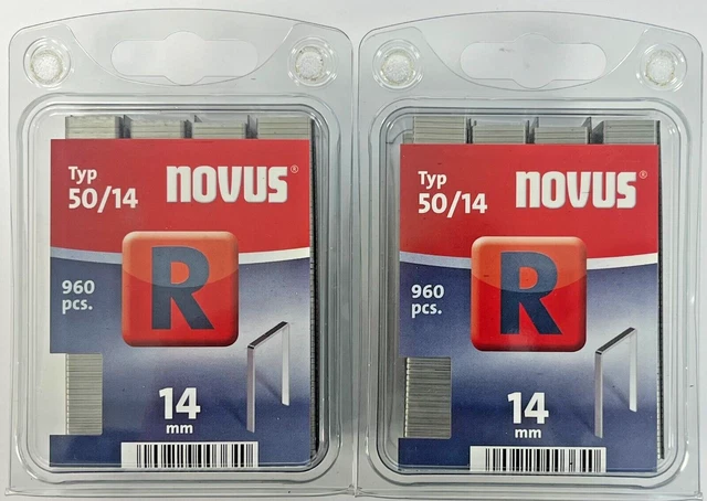 2x 960 Tackerklammern Novus Typ R 50 14mm Flachdraht 14 x 12,5 mm # 042-0469