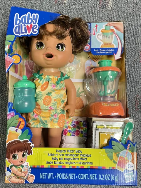 NEW Baby Alive Magical Mixer Baby Doll Tropical Treat with Blender Accessories