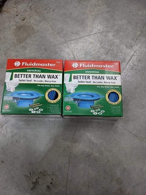 x2 Fluidmaster sello de inodoro de repuesto universal libre de cera mejor que la cera #7530