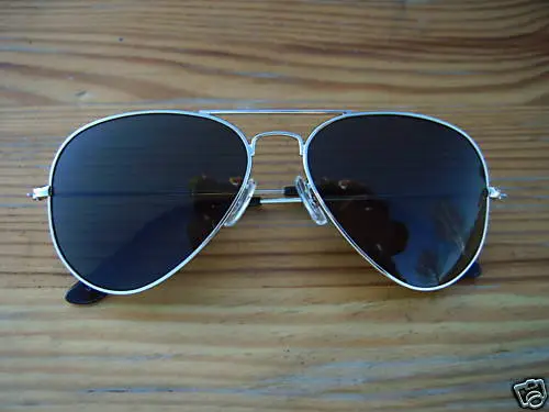 Alpland Pilotenbrille   Sonnenbrille  Modell -SILVER / BLACK XXL Gläser