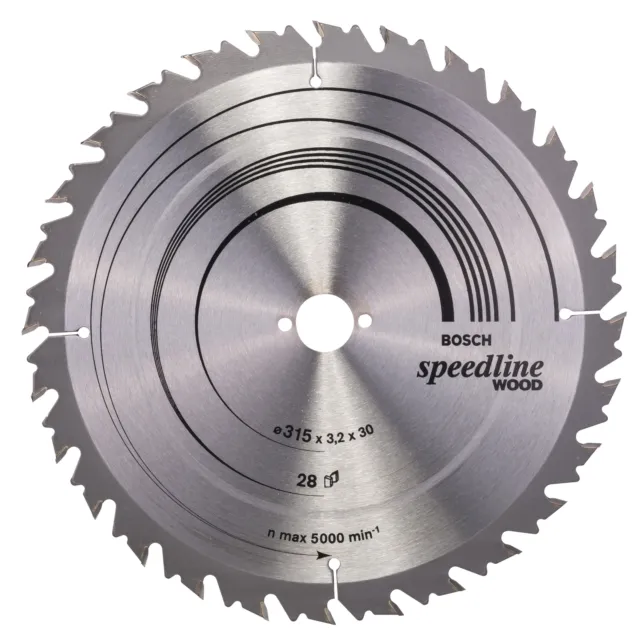 Bosch Professional Speedline Wood Circular Saw Blade - 315 x 30 x 3.2 mm, 28 Tee