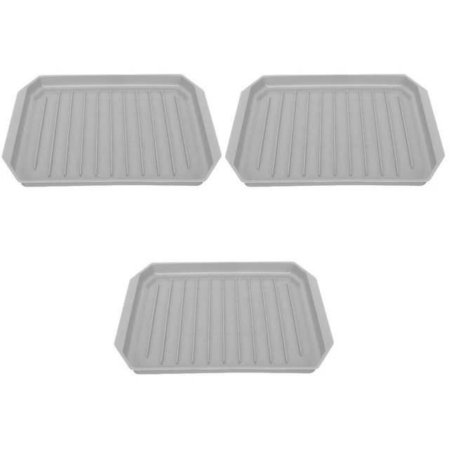 3x Household Kitchen Reusable Bacon Cooker For Oven Microwave Cooking Bacon Tray