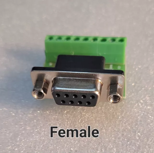D-sub DB9 Breakout Board Connector 9 Pin 2 Row Male / Female RS232 Serial Port 3