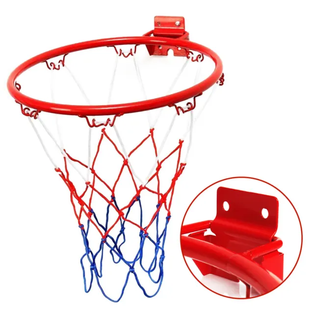 Full Basketball Ring Hoop Net Wall Mounted Outdoor Hanging Basket Set All