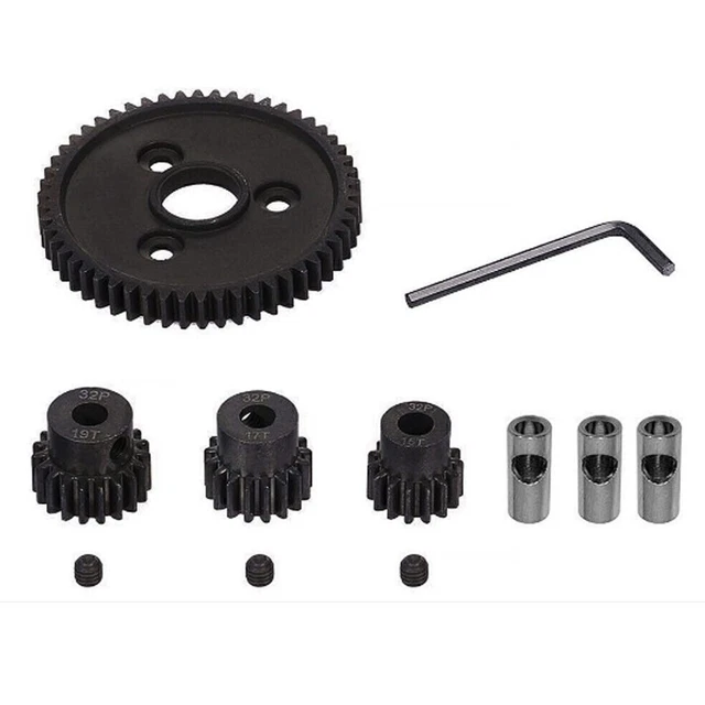 3PCS M0.6 17T-28T Ingranaggio Motore Pignone in Metallo per Albero