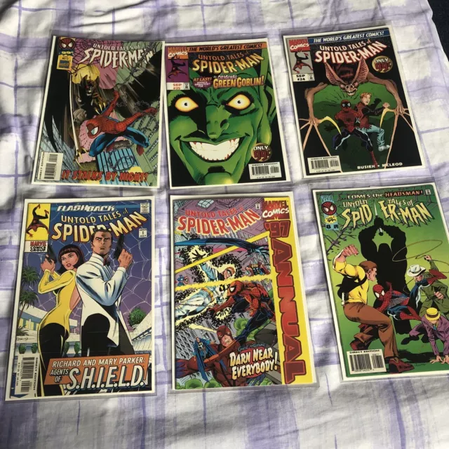 Joblot Of Six Marvel Comics 'Untold Tales Of Spiderman'