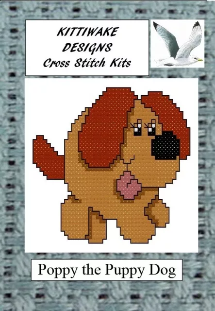 Poppy the Puppy Dog Cross Stitch Kit Kittiwake Beginners Kit