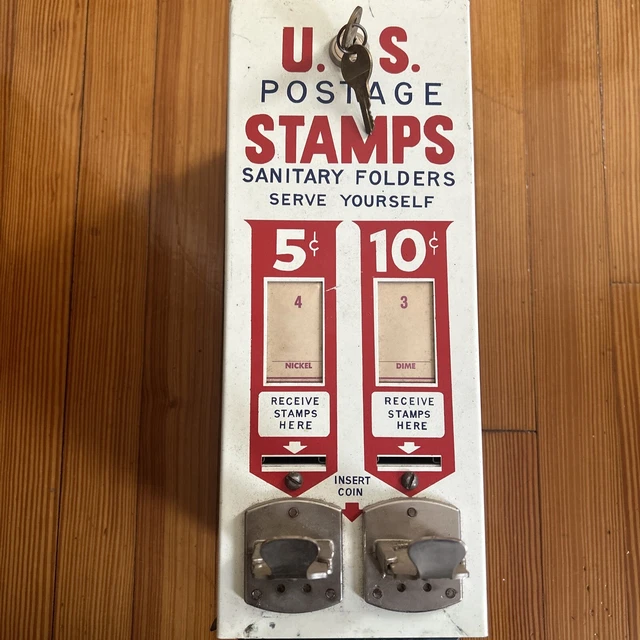 VINTAGE U.S. POST Office U.S.P.S Postage Stamps Vending Machine 5