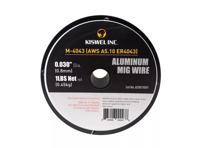 (Processed In USA) ER4043 0.030 in. Dia 1 lb. Aluminum Mig Welding Wire Spool