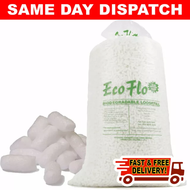 Ecoflo Quality Biodegradable Loose Void Fill Packing Peanuts *ALL QUANTITIES*