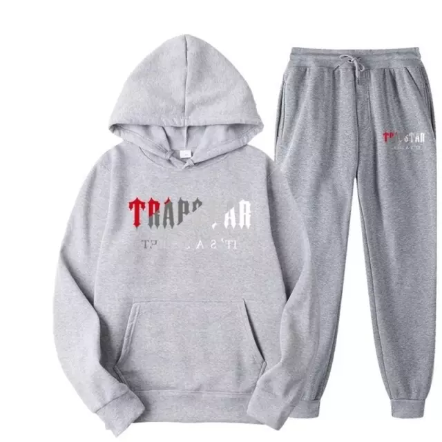 🔥 Trapstar Tracksuits Two Pieces Loose Set Hoodie & Pants Jogging Hooded Set