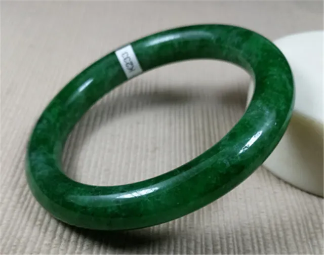 54mm Ancient Beautiful Natural Icy Green Jadeite Jade Bracelet Bangle