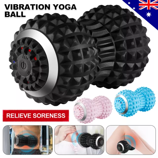 Silicone Vibrating Massage Roller For Muscle Recovery & Pain Relief- 4 Speeds AU