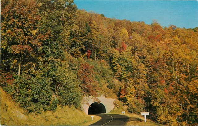 Pine Mountain Tunnel Blue Ridge Parkway North Carolina NC Postcard