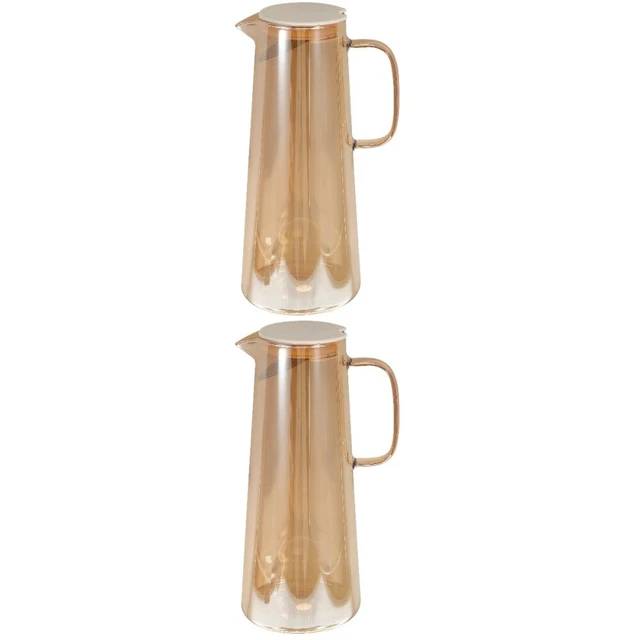 2x jarra de vidrio jarra de agua de vidrio para hotel de agua restaurante