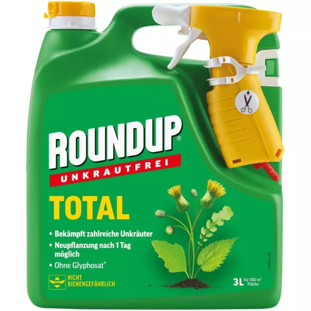 Roundup Unkrautfrei TOTAL AF Unkrautvernichter Unkraut Drucksprühsystem 3L