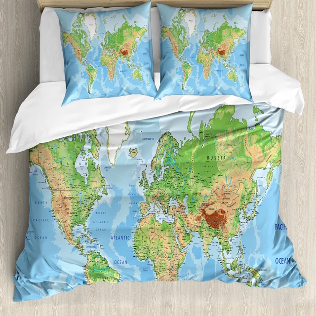 2 SET MAPPA Del Mondo Mappa Del Mondo Orologio Da Parete Orologio Da Parete Silenzioso Mappa Di 