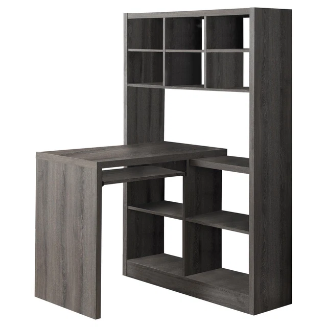 Computer Desk, Home Office, Bookcase, Corner, Storage Shelves, Left, Right Set-U