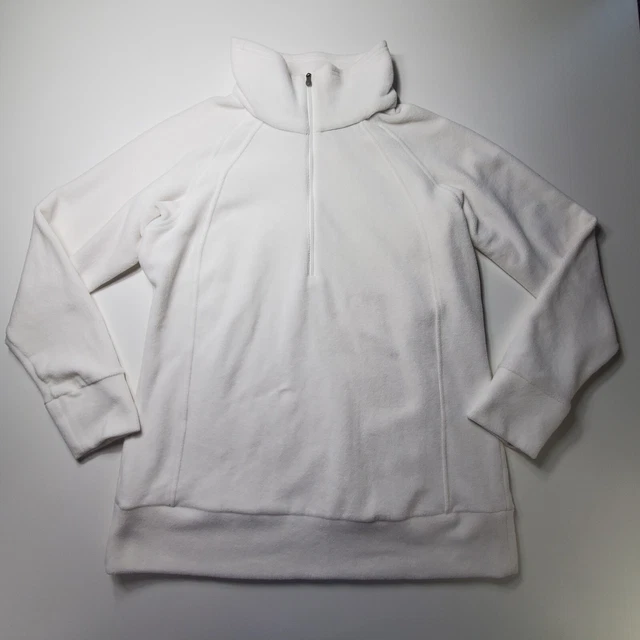 Columbia Titanium Women's Size XL Fleece Full Zip Jacket White SOFT