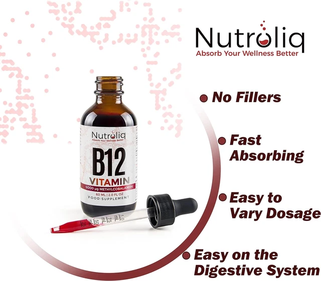 NUTROLIQ VITAMIN B12 Liquid Drops HighStrength 5000Mcg