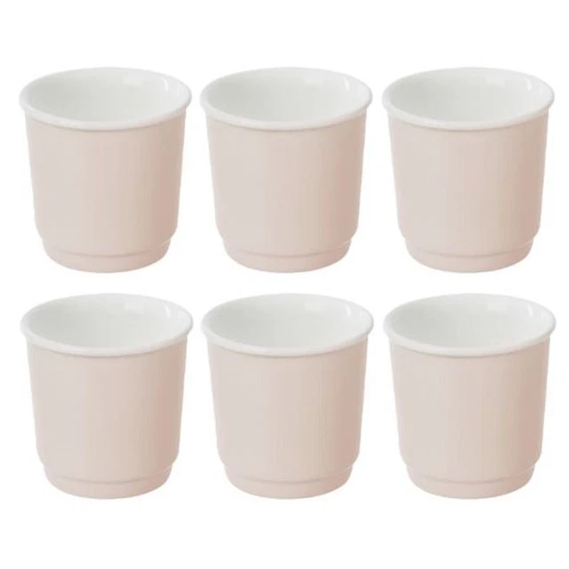 Lot de 6 Tasses à Café "Nature" 9cl Rose
