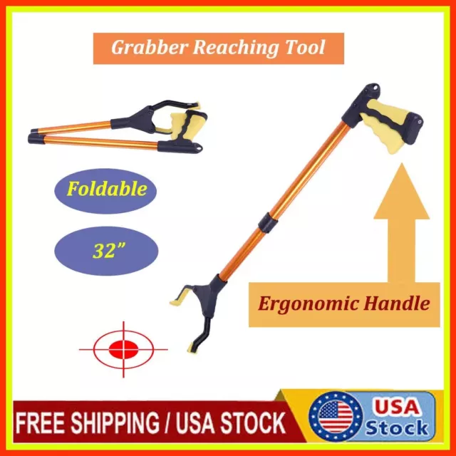 Heavy Duty Grabber Tool Industrial Pick Up Stick Hand Grip Reach Trash Reacher