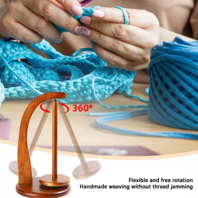 YARN HOLDER FOR Crocheting Crochet Gift Knitting Hand Woven Yarn Frame  Wooden` $28.51 - PicClick AU