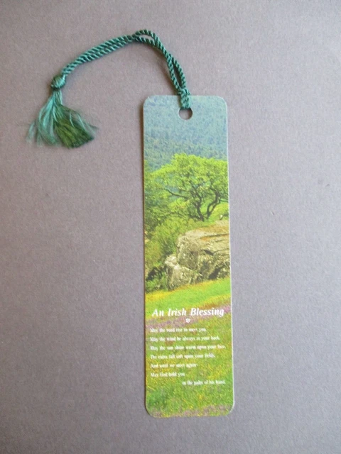 BOOKMARK An Irish Blessing May the Road Rise to Meet You Verse Unused Vintage