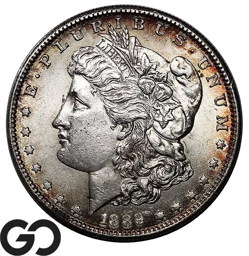 1889-S Morgan Silver Dollar Silver Coin, Beautiful Gem BU++ Better Date!