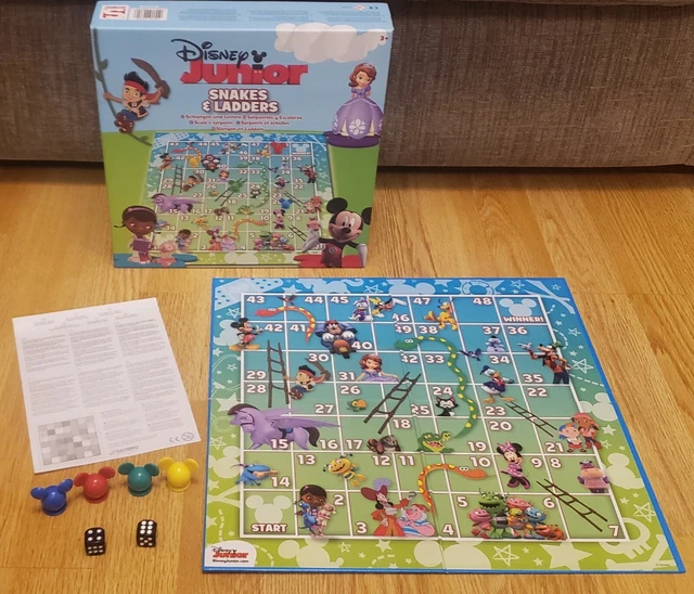 DISNEY JUNIOR SNAKES & Ladders, Family Classic Board Game, Age 3+ £3.99 ...