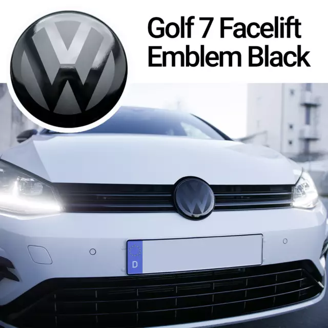 VW Golf 7 VII lifting emblème avant noir blanc signe avant GTI GTD TCR ACC