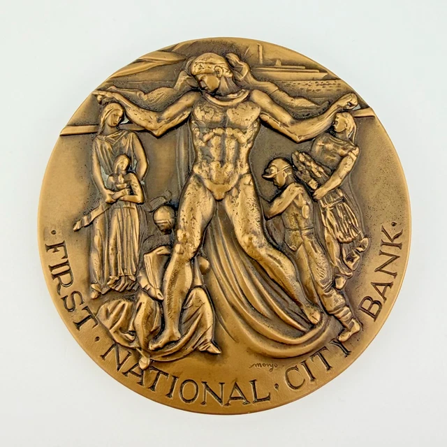1962 USA FIRST National City Bank NEW YORK 150th Bronze Medal Coin