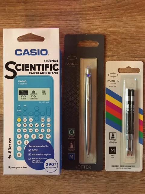 CASIO FX-83GT CW Blue Scientific Calculator & Parker Pen - School ...