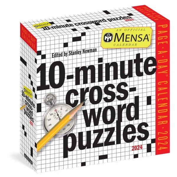 MENSA 10MINUTE CROSSWORD Puzzles Pageaday Calendar 2024 For