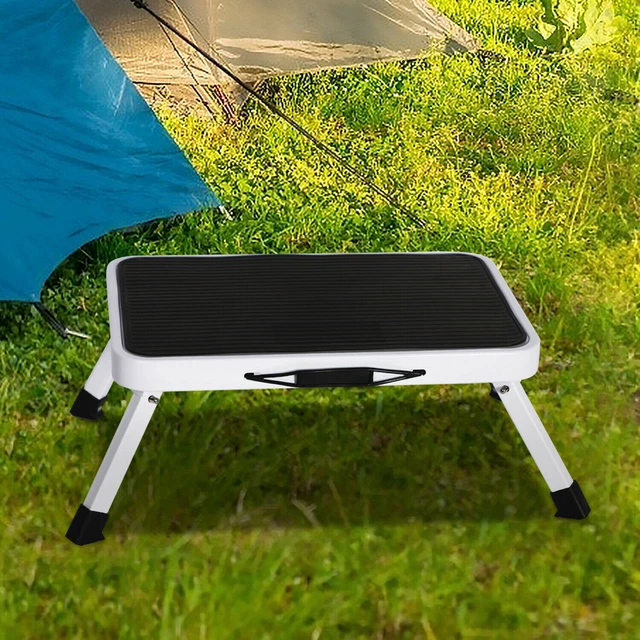 LUCKYERMORE FOLDING ONE Step Stool Ladder Toilet Seat BBQ RV Camper