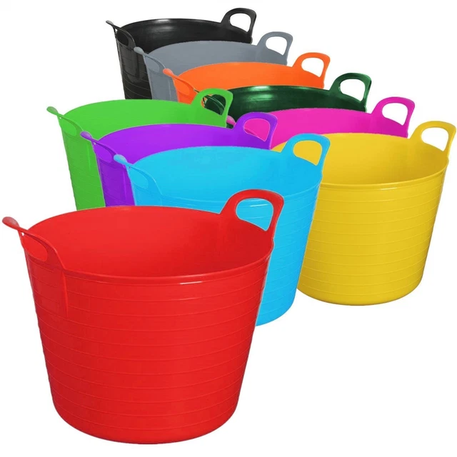 Medium/Large/Extra Large Dark Green Robust Flexi Tubs Multipurpose Flexible Rubber Storage Container Buckets Garden Trugs Laundry Basket Polyethylene Flex Tub For Home Gardening Toys (3, 75 Litre) - Online Marketplace