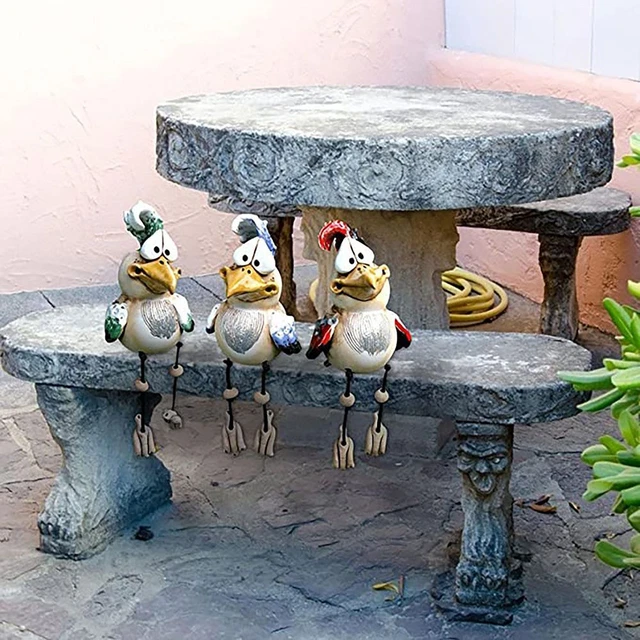 Backyard Decoration Funny Chicken Courtyard Chicken Decoration Garden Statues 5
