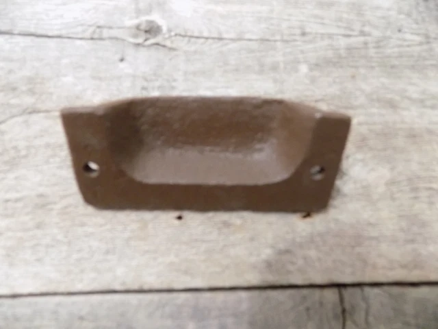 5 Cast Iron Brown 3" Total Length Pulls Drawer Cabinet Bin Handles Rustic Barn 4