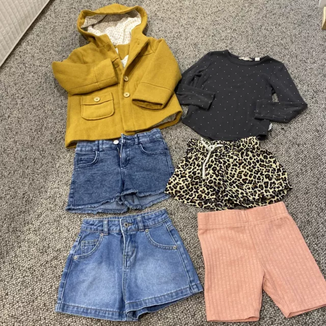 Girls Size 4 Bundle Country Road, Mustard Coat, Seed Shorts