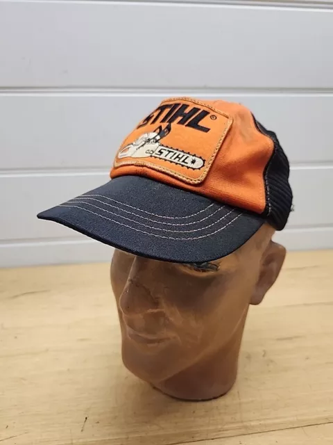 Vintage Stihl Chainsaw Big Patch Snapback Mesh Trucker Cap Hat