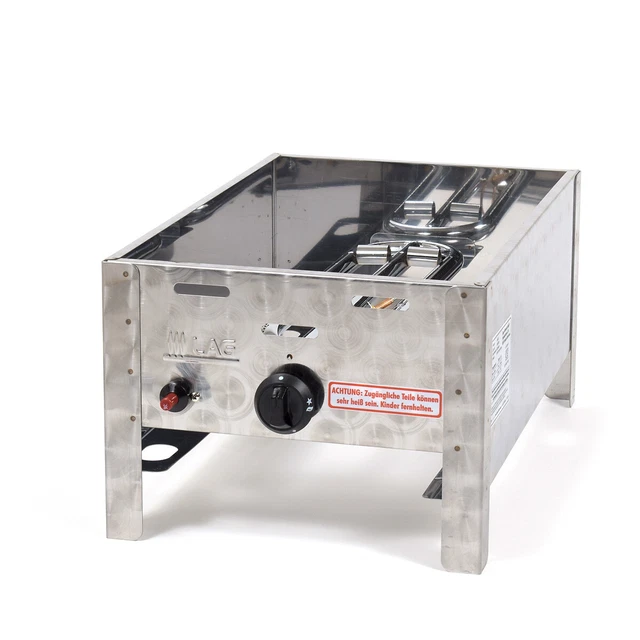 Edelstahl 1-flammig (3,65kW) stationär Gasgrill Gasbräter Grill BBQ P1ST 2