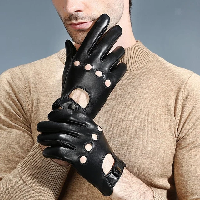 Chauffeur 505 Gants de conduite classiques en cuir vintage Style anglais - Rouge - Small