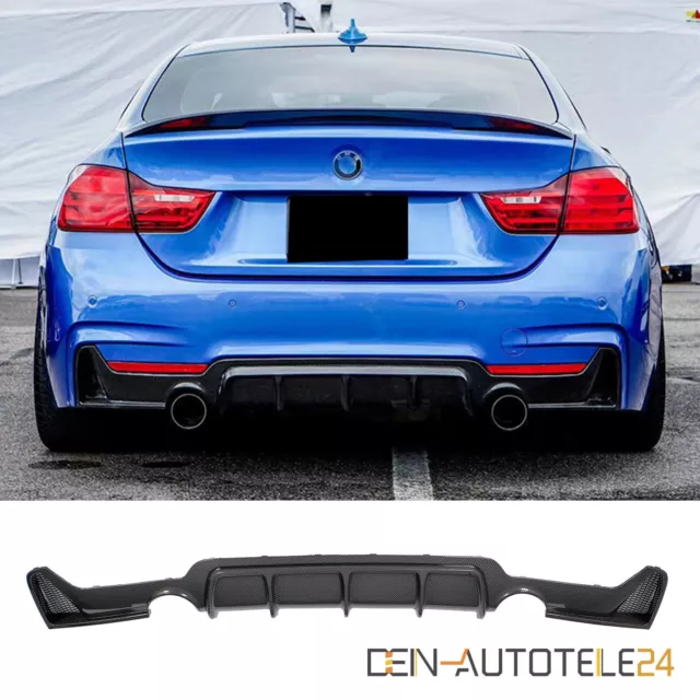 Heckdiffusor Auspuffblende Einzelrohr für BMW 4er F32 F33 F36 M Paket CARBON