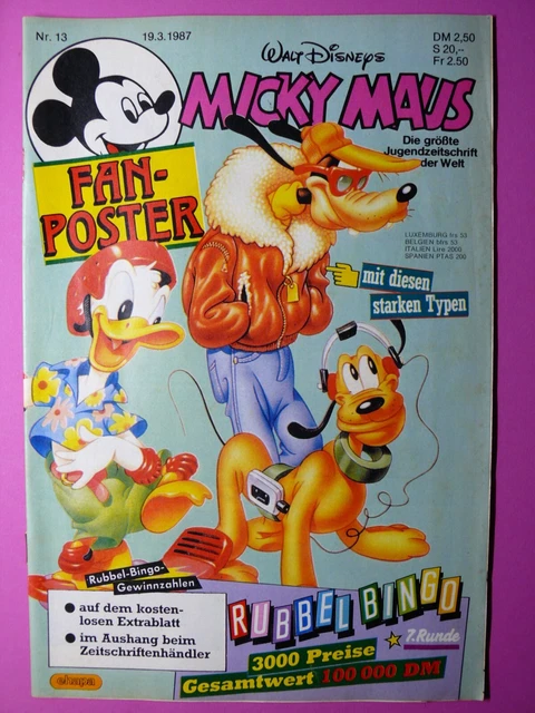 Micky Maus Walt Disneys Nr.: 13 / 19.3.1987 Jahre Comicheft 2