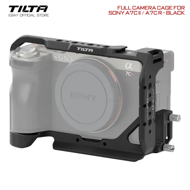 Plataforma protectora de jaula completa para cámara inclinable para fabricación de películas para Sony a7C II/a7C R+Abrazadera de cable