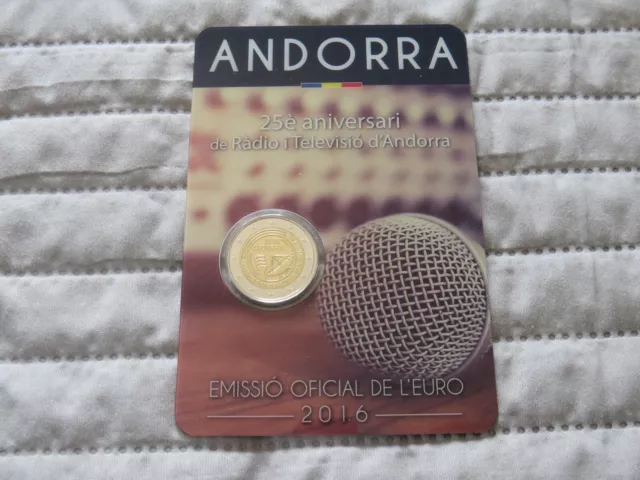 ANDORRE / COINCARD 2 EUROS 2016 / 25è ANNIVERSARI DE RADIO I TELEVISIO D'ANDORRA