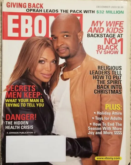 EBONY Magazine Dec 2003 "My Wife and Kids" Oprah, Damon Wayans, Tisha Campbell