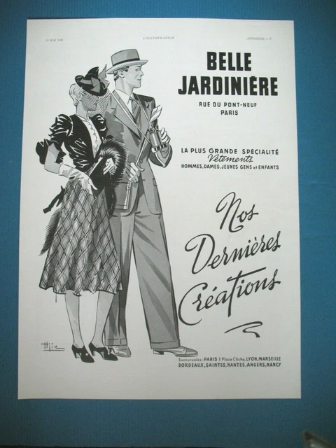 Publicite De Presse Belle Jardiniere Grand Magasin Illustration Hemjic Ad 1939