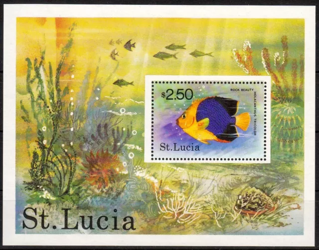 St. Lucia MiNr. Bl. 14 ** Fische